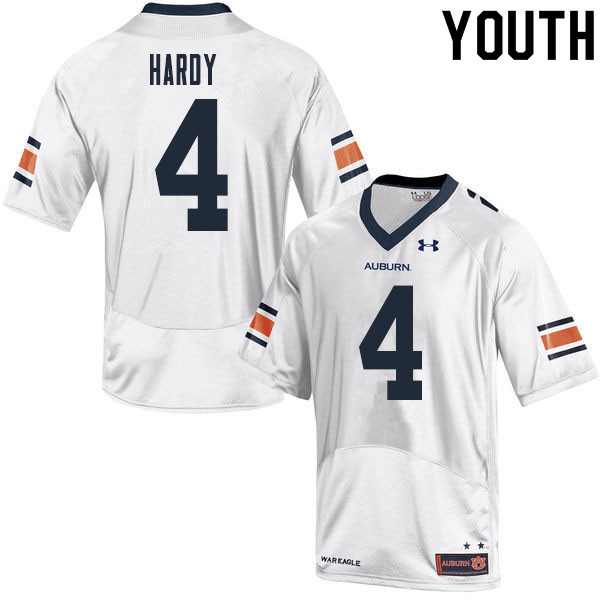 Youth Auburn Tigers #4 Jay Hardy White 2020 College Stitched Football Jersey